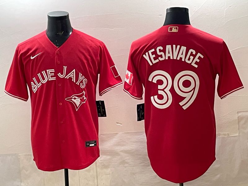 Men 2025 Toronto Blue Jays #39 Yesavage Red Game Nike MLB Jersey style 01